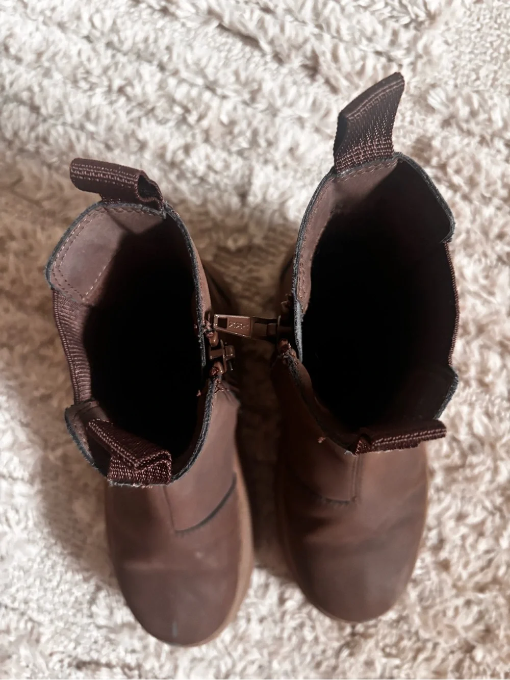 H&M Girls Brown Slip-On Chelsea Boots